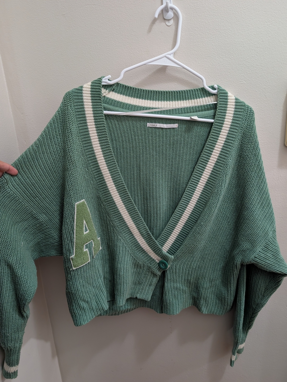 Only Women's Wrap Striped V-Neck Cardigan Medium